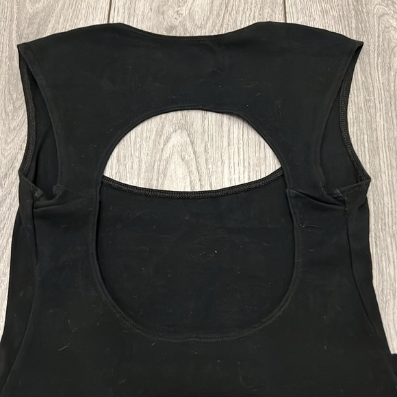 AMERICAN APPAREL Scoop neck black bodycon dress - Picture 2 of 2